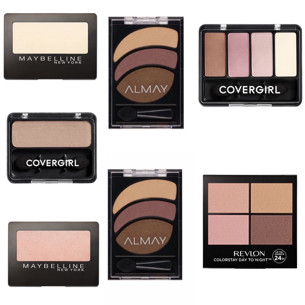 NWT Brand New Eyeshadow Palette Bundle- Revlon, Covergirl, Maybelline, and Almay